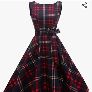 Hanpceirs Women's Boatneck Sleeveless Swing Vintag